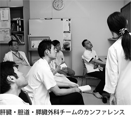 肝臓・胆道・膵臓外科チームのカンファレンス