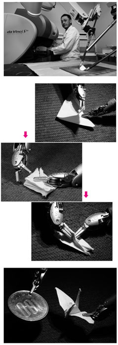 2.5cm角の鶴を折る猛特訓でロボット操作の技術を磨く